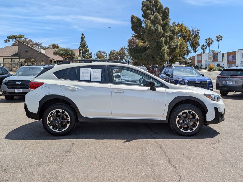 A used white Subaru Crosstrek on the pre-owned lot at Dalton Subaru National City
