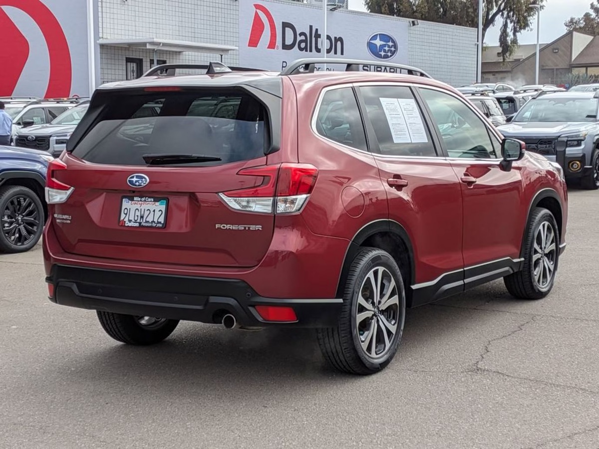 A used red Subaru Forester on the pre-owned lot at Dalton Subaru National City